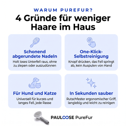 PureFur - Selbstreinigende Fellbürste