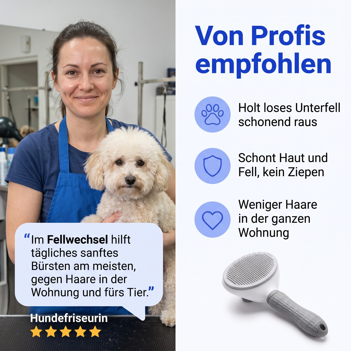 PureFur - Selbstreinigende Fellbürste